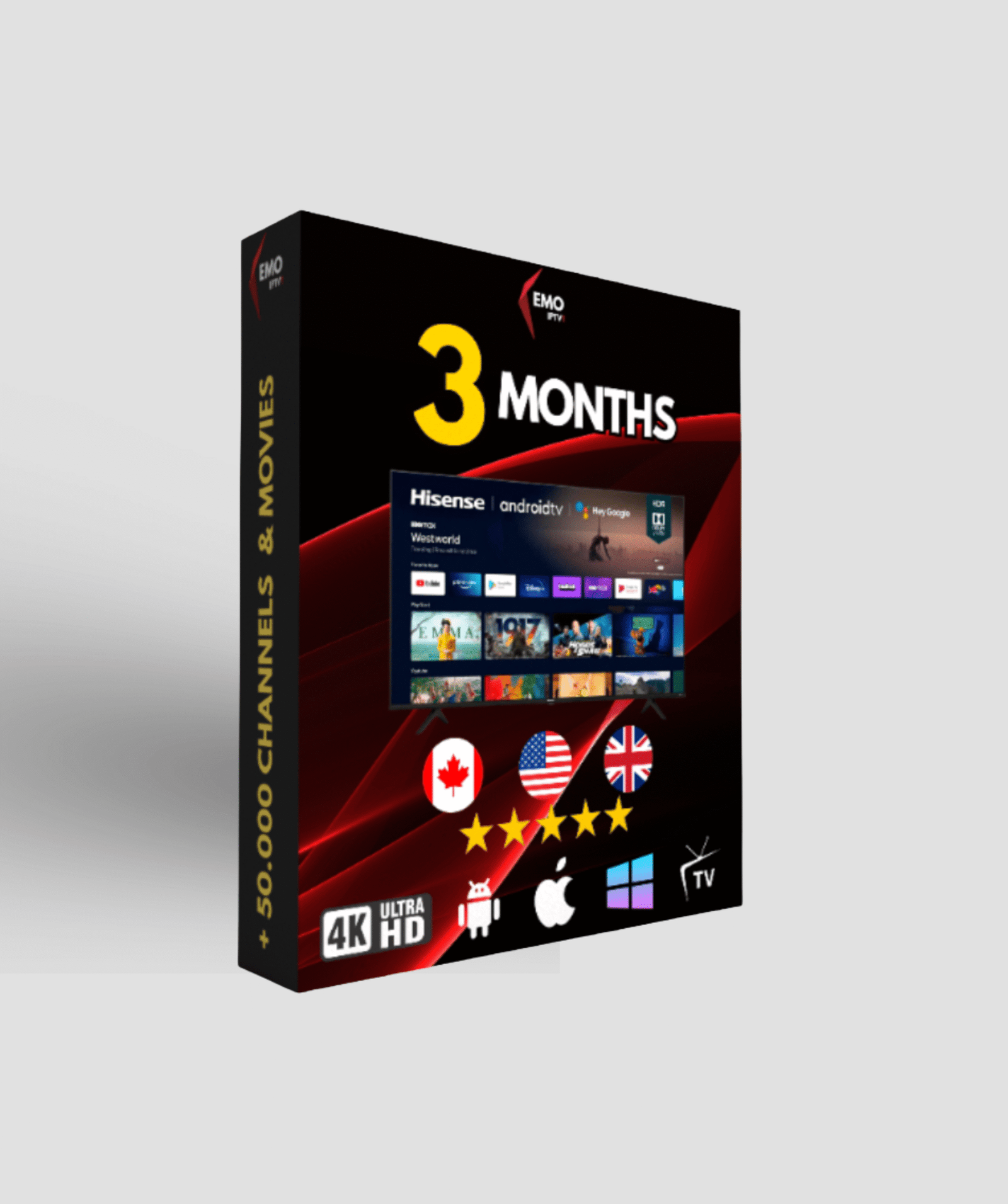 3-Month IPTV + 1 Month Free – KEMO IPTV – 1 Connection kemo iptv KEMO IPTV