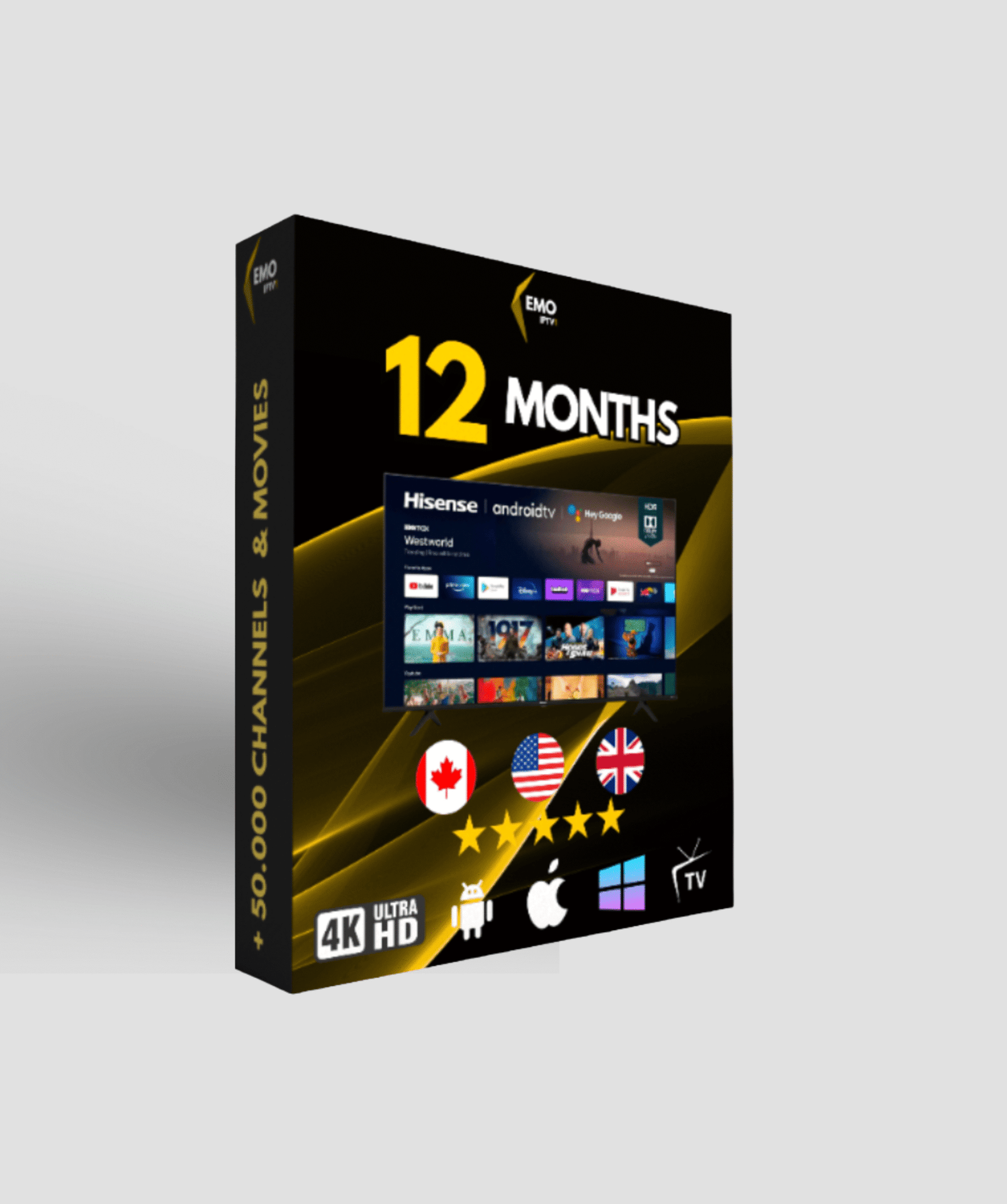 1 Year IPTV + 2 Months Free – KEMO IPTV – 4 Connections kemo iptv KEMO IPTV